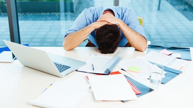 Stressful businessman
